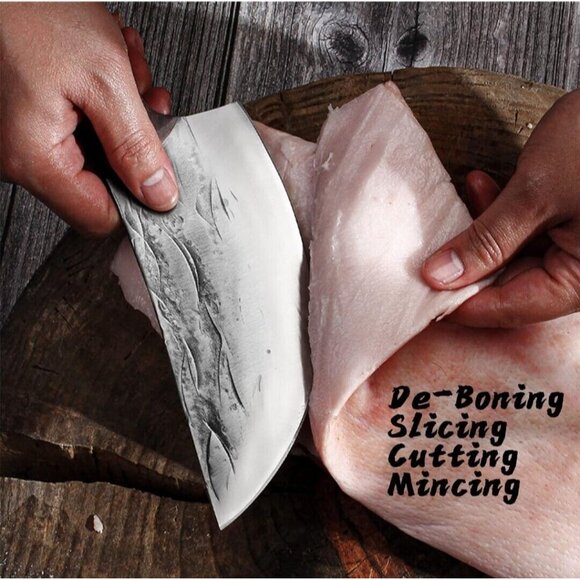 BLADESMITH Butching Boning Cleaver Knife 7''-Inch Blade Carbon Stainless Steel - Picture 4 of 6